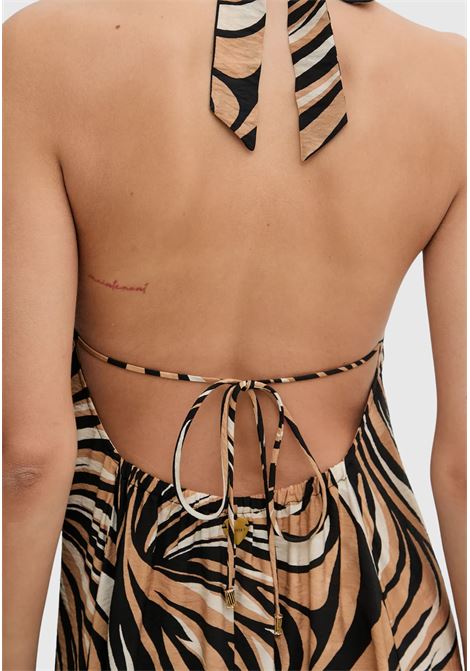 Abito lungo Twinset con stampa grafica effetto zebra TWINSET | 261LB2REE13214