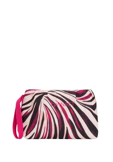 Pochette Zebra in Canvas di Cotone con Zip TWINSET | 261LB7BEE13213