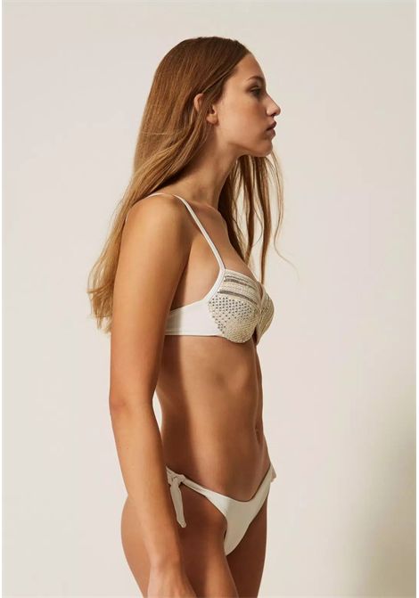 Bikini push-up con paillettes e tanga con laccetti TWINSET | 261LBMG44 + G8900526