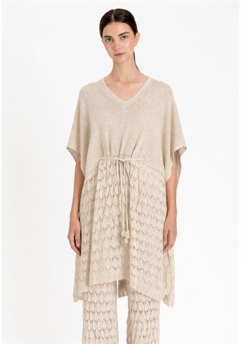 Cappa in maglia traforata con coulisse TWINSET | 261LM3ADD00140