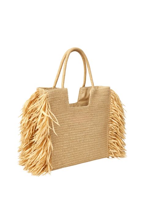 Borsa shopper intrecciata con frange laterali TWINSET | 261LM8ABB00193