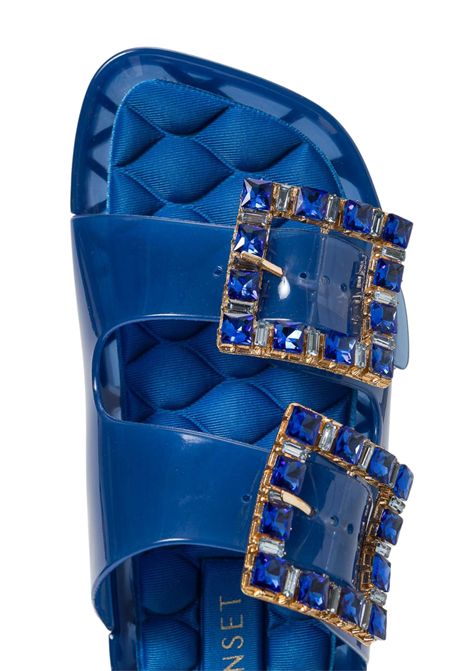 Sandali flat con maxi fibbie gioiello TWINSET | 261LMT01200838