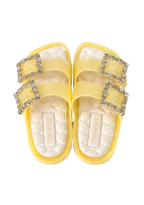 Sandali flat con maxi fibbie gioiello TWINSET | 261LMT01213415