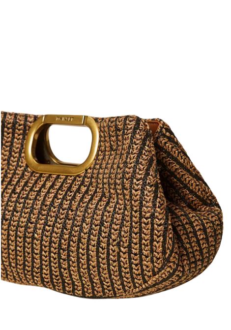 Maxi clutch in paglia jacquard bicolore TWINSET | 261TB750006228