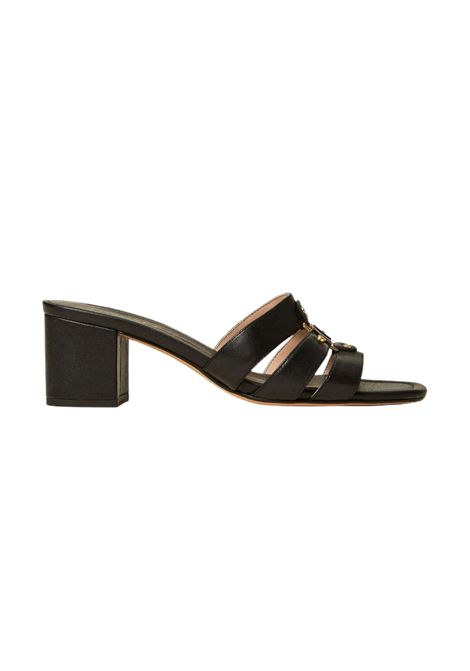 Sandali mules in pelle con logo TWINSET | 261TCP03A00006