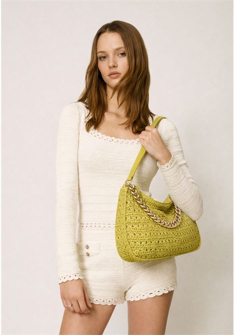 Borsa Hobo Liliane Grande in Rafia Crochet TWINSET | 261TD808012117