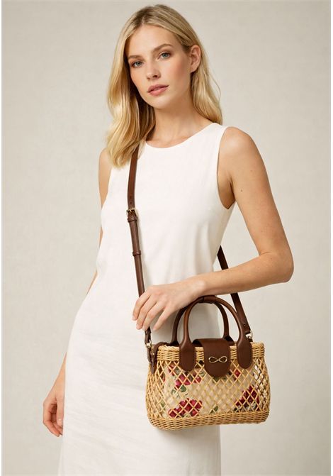 Borsa a tracolla in vimini con pochette TWINSET | 261TD825211617
