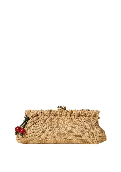 Borsa clutch in rafia con charm ciliegie TWINSET | 261TD828000193