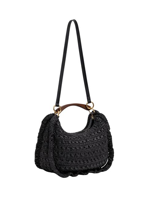 Borsa hobo in rafia intrecciata con dettaglio charm TWINSET | 261TD830100006