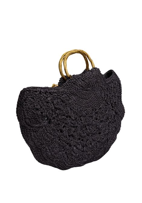 Borsa a mano in carta tessile intrecciata con charms in ottone TWINSET | 261TD832000006