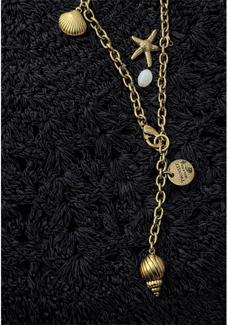 Borsa a mano in carta tessile intrecciata con charms in ottone TWINSET | 261TD832000006