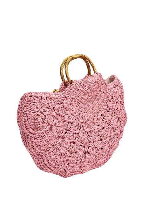 Borsa a mano in carta tessile intrecciata con charms in ottone TWINSET | 261TD832011752