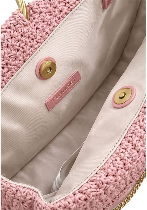 Borsa a mano in carta tessile intrecciata con charms in ottone TWINSET | 261TD832011752