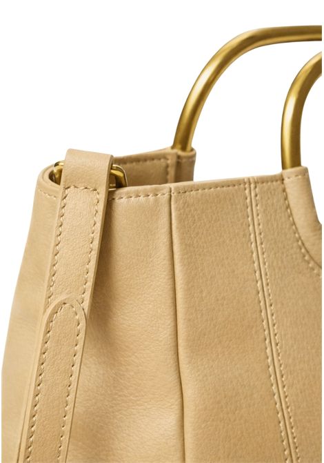Borsa shopper in pelle con manici in metallo TWINSET | 261TD845112145
