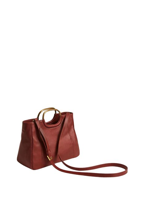 Borsa shopper in pelle con manici in metallo TWINSET | 261TD845113332