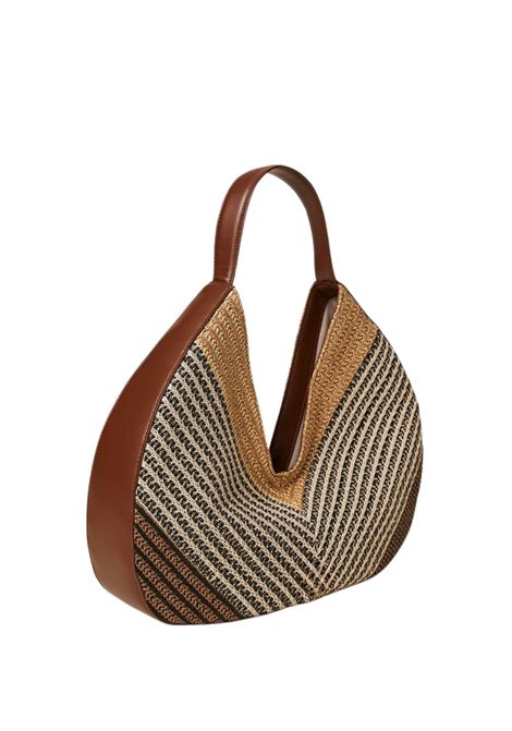Borsa Hobo Jacquard in Rafia Multicolor TWINSET | 261TD850113504