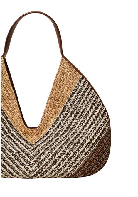 Borsa Hobo Jacquard in Rafia Multicolor TWINSET | 261TD850113504