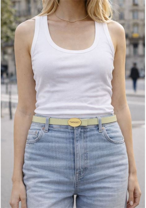 Cintura Twinset in pelle  Verde chiaro TWINSET | 261TO530000843