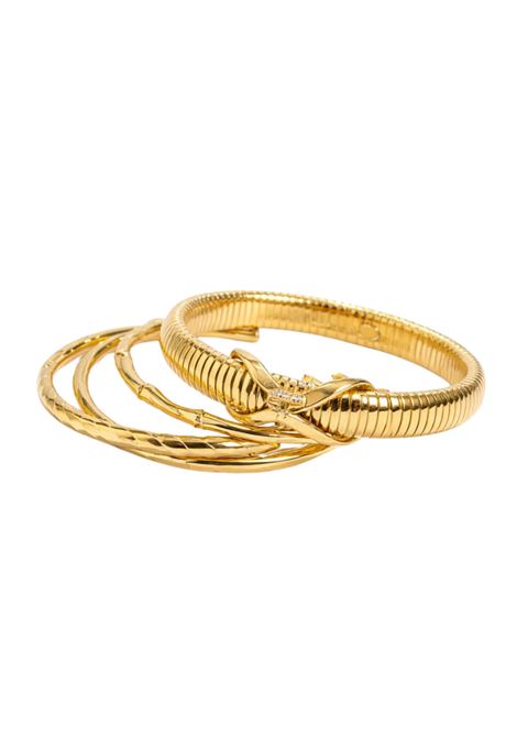 Bracciale rigido dorato con nodo TWINSET | 261TO546012616