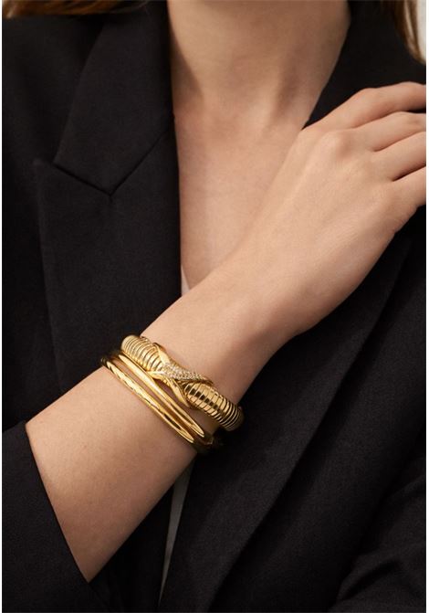 Bracciale rigido dorato con nodo TWINSET | 261TO546012616