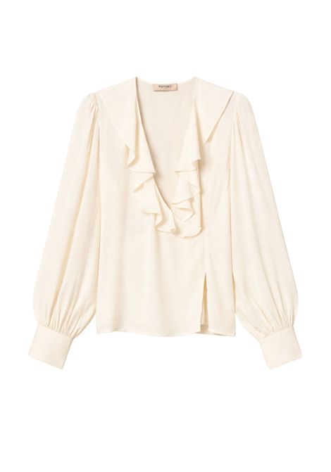 Blusa in crêpe de Chine con volant TWINSET | 261TP207300059