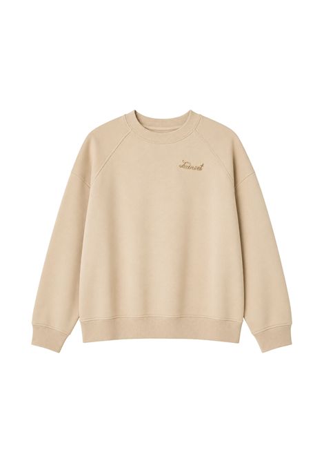 Twinset Felpa in Cotone Beige  Vestibilità Over TWINSET | 261TP217013366