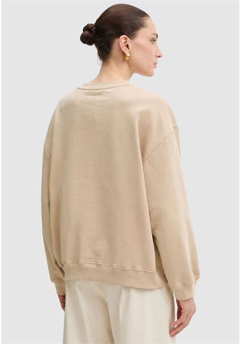 Twinset Felpa in Cotone Beige  Vestibilità Over TWINSET | 261TP217013366