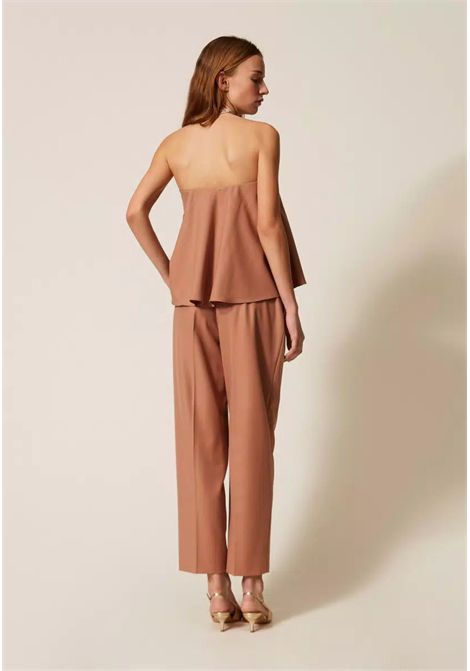 Pantaloni cropped in fresco di misto lana TWINSET | 261TP218113168