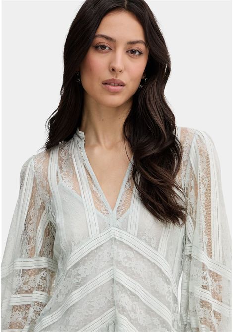 Abito corto in pizzo a righe TWINSET | 261TP254313162