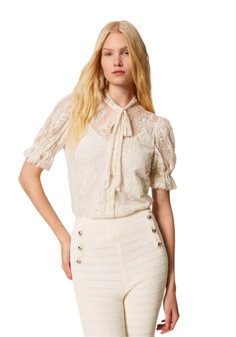 Camicia in pizzo con fiocco TWINSET | 261TP262500059