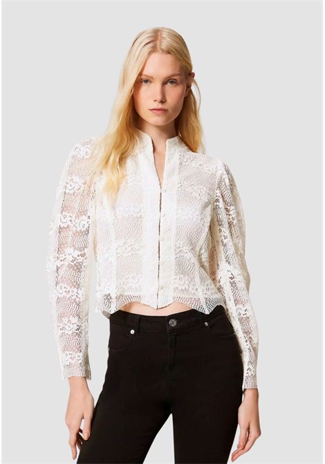 Giacca in pizzo macramè con motivo a onde TWINSET | 261TP290200059