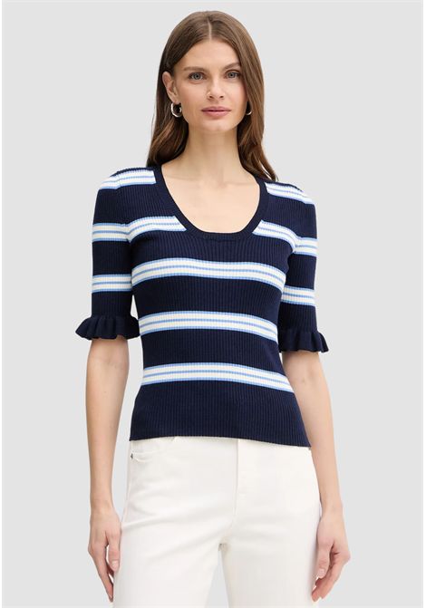 Maglia a Costine Elasticizzata con Volant TWINSET | 261TP324013383