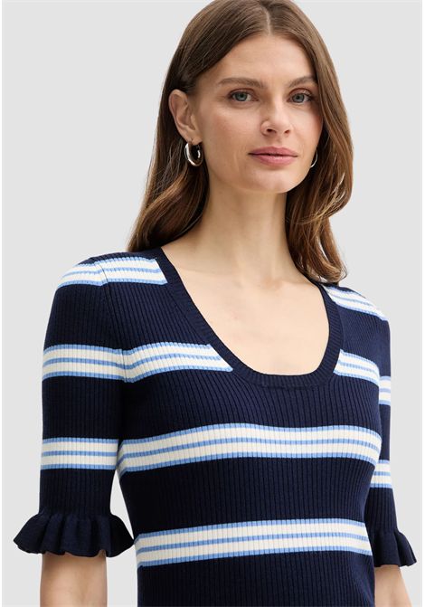 Maglia a Costine Elasticizzata con Volant TWINSET | 261TP324013383