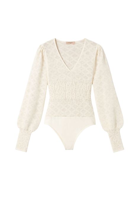 Body in maglia con disegno floreale TWINSET | 261TP326100059