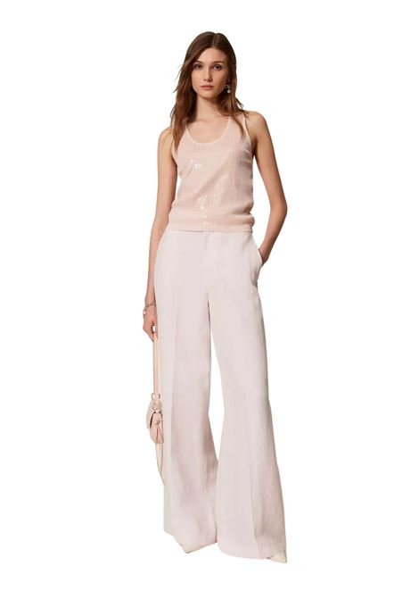 Top in maglia con paillettes TWINSET | 261TP330100570