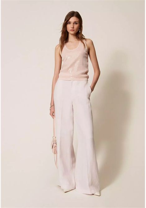 Top in maglia con paillettes TWINSET | 261TP330100570