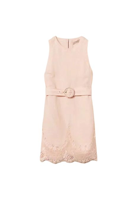 Abito corto in lino con pizzo TWINSET | 261TT218013144