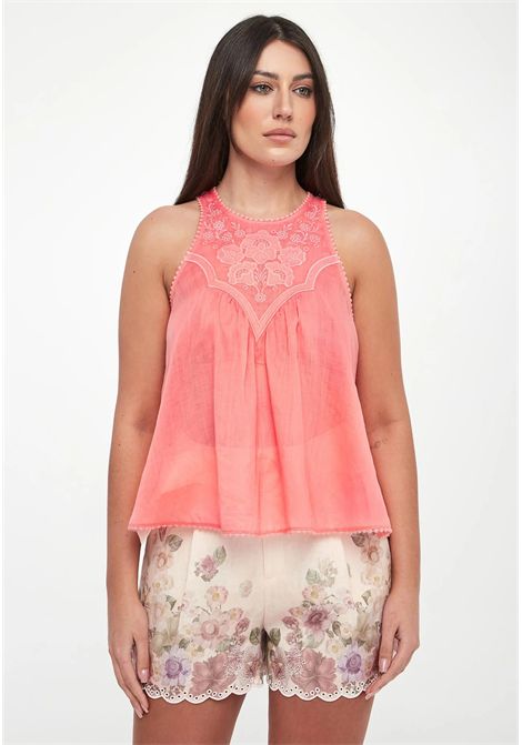 Twinset  Top ricamato in tessuto leggero TWINSET | 261TT229213448