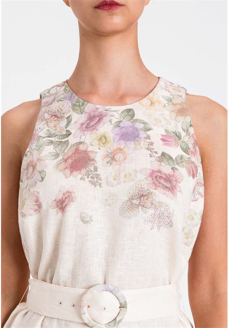 Twinset  Abito smanicato in lino con ricami TWINSET | 261TT257113588