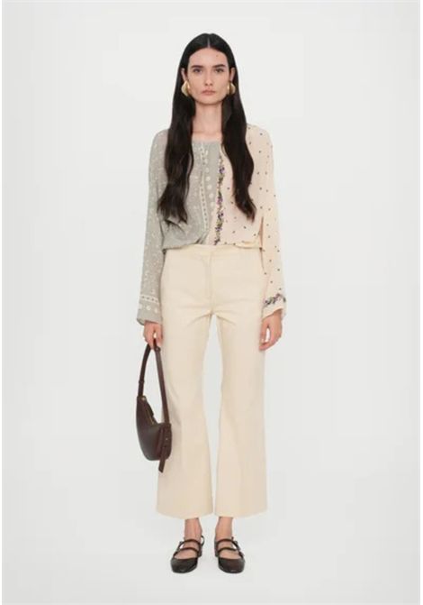 Weekend Max Mara  Pantalone dritto svasato in cotone Weekend Max Mara | BOSSO002