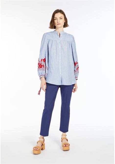 Weekend Max Mara  Pantaloni in gabardine di cotone stretch Weekend Max Mara | CECCO015