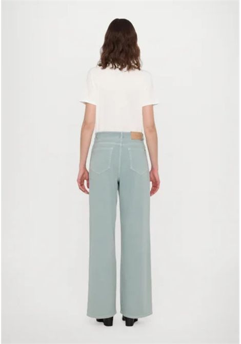 Weekend Max Mara  Pantalone ampio in cotone color salvia Weekend Max Mara | MEDINA011