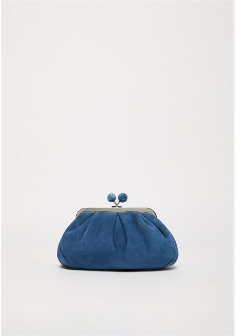 Pasticcino Bag Small in pelle scamosciata  Blu Weekend Max Mara | MKAVALOIS014