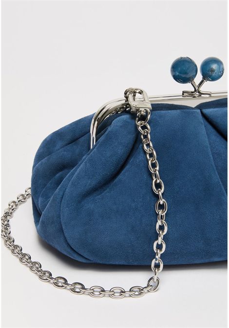 Pasticcino Bag Small in pelle scamosciata  Blu Weekend Max Mara | MKAVALOIS014