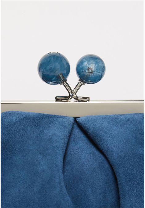 Pasticcino Bag Small in pelle scamosciata  Blu Weekend Max Mara | MKAVALOIS014