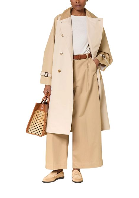 Weekend Max Mara  Pantalone Nebbie a gamba ampia in gabardina di cotone Weekend Max Mara | NEBBIE001