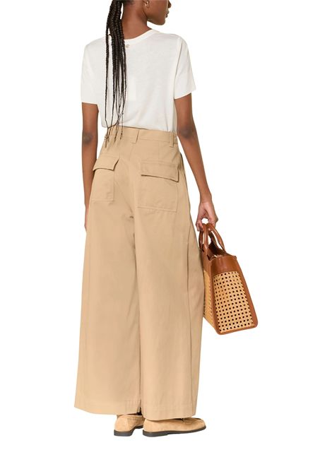 Weekend Max Mara  Pantalone Nebbie a gamba ampia in gabardina di cotone Weekend Max Mara | NEBBIE001