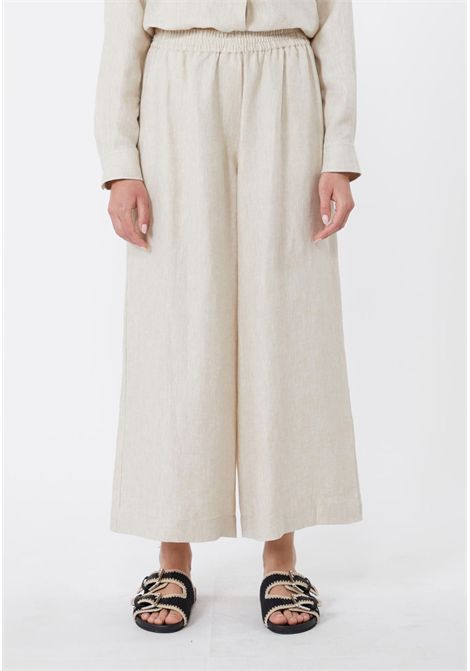 Weekend Max Mara  Pantalone cropped in puro lino Weekend Max Mara | WKDFELINO023