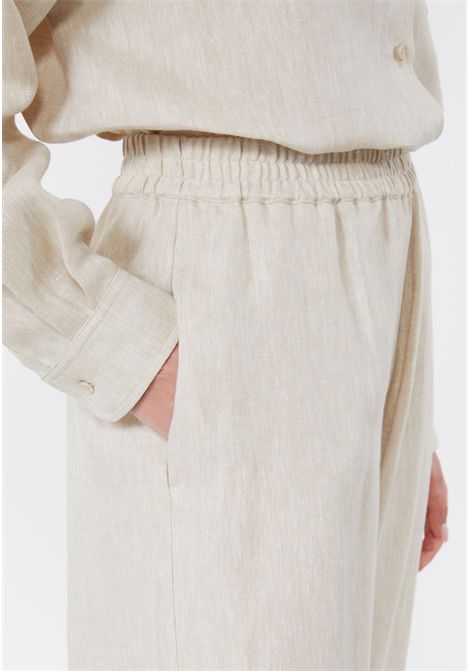 Weekend Max Mara  Pantalone cropped in puro lino Weekend Max Mara | WKDFELINO023
