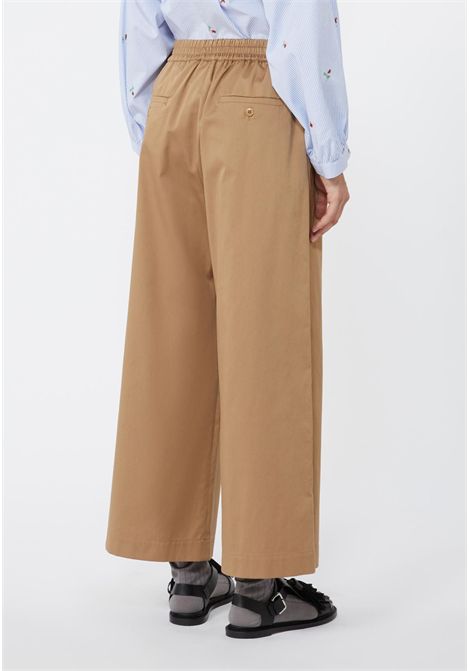 Weekend Max Mara  Pantalone cropped in rasetto di puro cotone Weekend Max Mara | WKDGOLFO005